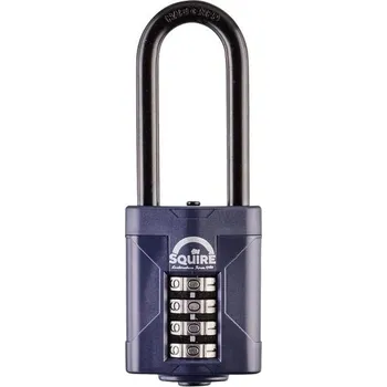 Sada domovního alarmu Vysoce výkonný kombinační zámek Squire (CP50/2,5) - Odolný extra dlouhý třmen - 4místný kombinační