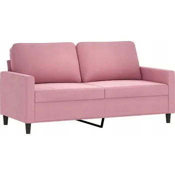 Pohovka Dvoumístná sametová pohovka růžová 158x77x80 cm