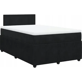 Postel Kontinentální postel černá 190 x 120 x 100,5 cm s matrací a topperem