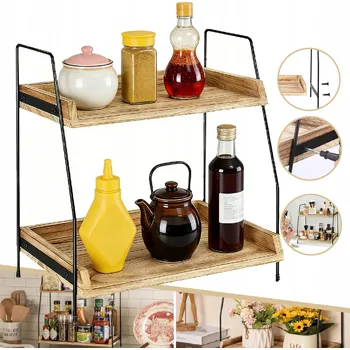 police VOLNĚ STOJÍCÍ REGÁL, KUCHYŇSKÁ POLICE SE 2 ÚROVNĚMI, ORGANIZÉR NA KOŘENÍ