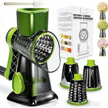 Struhadlo KRÁJEČ VLOŽKAMI PRO KRÁJENÍ ZELENINY A STROUHÁNÍ SÝRA BEZ UŠPINĚNÍ RUKOU