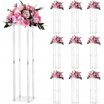Stojan na květiny Stojan na květiny Svatební 10 Ks 20x20x80 CM Nosnost 15 KG Odolný a stabilní