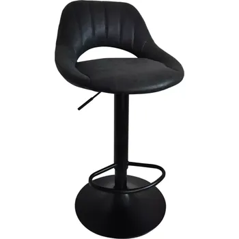 Barová židle Barová židle LORASA NEW - černá látka s efektem broušené kůže - SLEVA 3% s kodem radost25