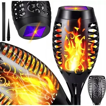 Venkovní osvětlení Solární lampa Elektromet černá, zatloukatelná, 50 cm, 1 ks