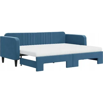 Pohovka Rozkládací pohovka s funkcí spaní, modrá, 223 x 90 x 75 cm