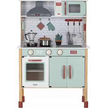Dětská kuchyňka FREEON Dřevěná kuchyňka pro děti s příslušenstvím