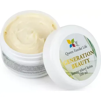 Tělový krém KRÉM zpevňující s vyšším obsahem koenzymu Q10 od českého výrobce Queen Euniké Generation Beauty 100 ml (Krém má velice jemnou konzistenci a téměř okamžitě se vstřebává. Zpevňuje, vyhlazuje a vyživuje. Obsahuje koenzym Q10, má antioxidační účinky a podporu