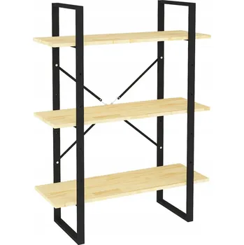 Knihovna Dřevěný industriální regál z borovice 80 x 30 x 105 cm, 3 police