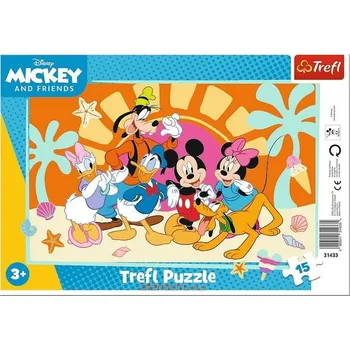 Puzzle Puzzle rámkové 15 Zvědavý Mickey TREFL