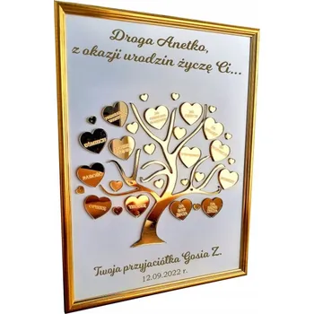 Obraz Dárek k narozeninám, svátku, výročí - 3D strom v rámu