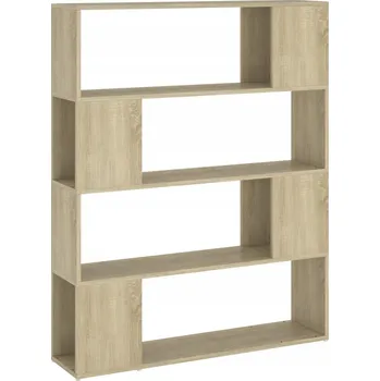 Knihovna Regál na knihy, dělicí stěna, 100 x 24 x 124 cm, dub sonoma