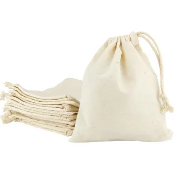 Sáček na potraviny Bavlněný sáček Leviatan 17x20 cm béžový 10 ks