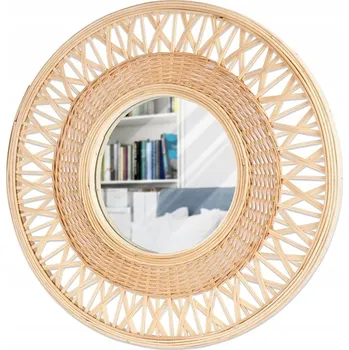 Zrcadlo Zrcadlo Vilde nástěnné kulaté, rám dřevo 56 x 56 mm