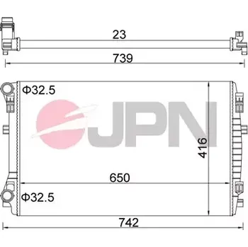 Motor automobilu JPN Chladič vody JPN 60C9069-JPN
