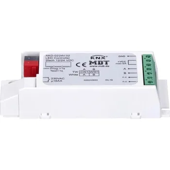vypínač MDT Technologies KNX LED stmívač CC/CV 30 W / 230 V 2 kanály AKD-0230CC.02