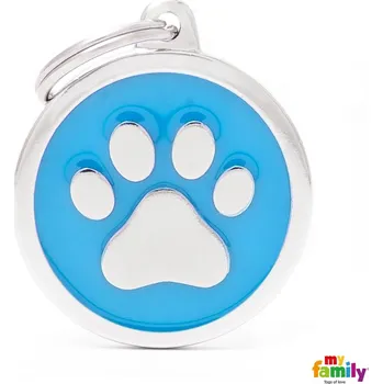 psí známka My Family Známka Classic - kroužek packa světle modrý