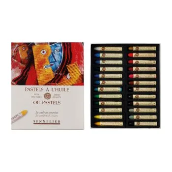 Sada olejových pastelů Sennelier 24ks základní odstíny