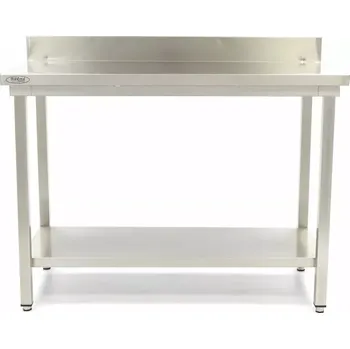 Nerezový dřez Maxima Nerezový stůl se zadní deskou - 180 x 70 cm - nastavitelná výška | 09364042