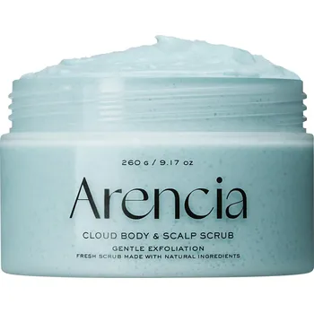 Tělový peeling Arencia – Fresh Cloud Body & Scalp Scrub French Mint & Lily – Tělový peeling s francouzskou mátou a lilií – 260 g