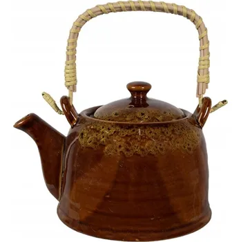 Konvice na čaj Keramická čajová konvice se sítkem Hnědá C Clayre & Eef