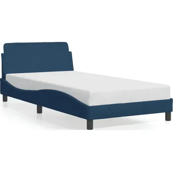 Postel Rám postele s čelem, modrá, 218 x 105 x 74,5 cm