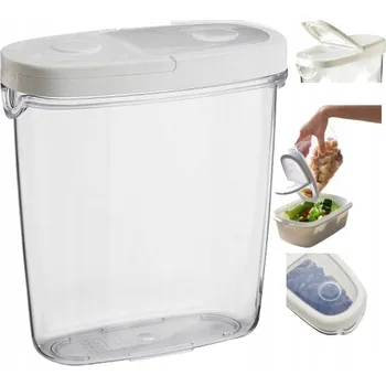 Dóza na potraviny Krabička na suché potraviny s víkem pro skladování jídla o objemu 1,3 l