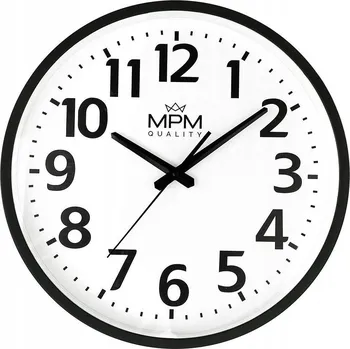 Hodiny ČITELNÉ ČERNÉ HODINY NA ZEĎ MPM E01.4205 35 cm
