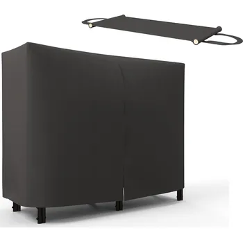 Outsunny Stojan na palivové dřevo Outsunny, 0,33 m³, s taškou a krytem, kovový rám, do 150 kg, 120 x 36 x 99 cm, černý
