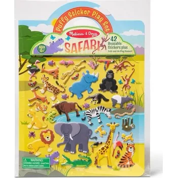 kreativní sada Melissa & Doug - Hrací sada s nadýchanými samolepkami Safari, vícebarevná, pro děti od 3 let -