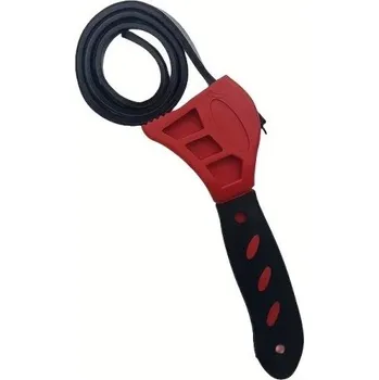 Autodílna Nastavitelný pásový klíč na olejový filtr 15,5 x 10,3 x 1,2 cm Ruční klíč na filtry víčka a uzávěry pro autoservis červená