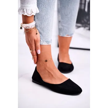 Dámské lodičky Dámské semišové baleríny Lasota Barva: Černá, Velikost: 40