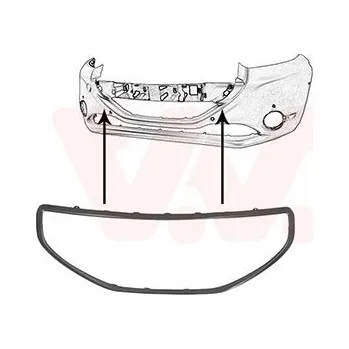 Nárazník Ozdobná / ochranná lišta, nárazník VAN WEZEL 4034584