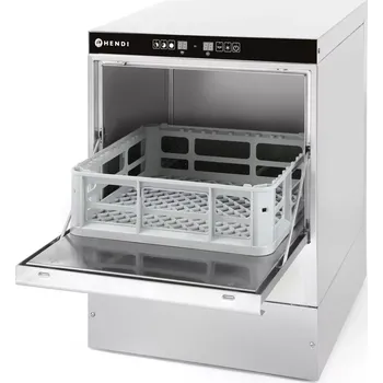 Mraznička Myčka na sklo 40x40 - elektromechanické řízení, HENDI, s dávkovačem mycího prostředku, 230V/2800W, 470x510x(H)710mm | 233009