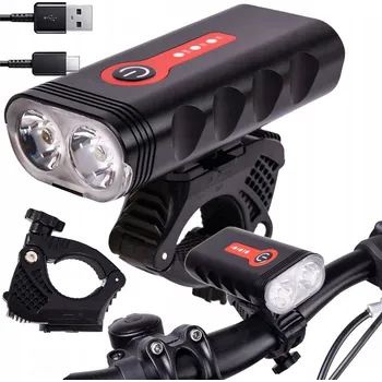 Cyklosvítilna PŘEDNÍ SVĚTLO NA KOLO LED USB DOBÍJECÍ