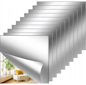 Zrcadlo 10X SAMOLEPICÍ ZRCADLO NA ZRCADLO, ZRCADLOVÉ ARCHY, NÁLEPKY NA ZEĎ