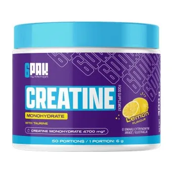 Kreatin 6Pak Nutrition Creatine Monohydrate + taurin 300 g citron - Bodypak Spolka z o.o.