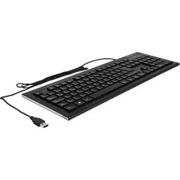Klávesnice DELOCK, USB Keyboard wired 1.5 m black Water-Dr (12672)