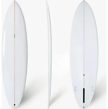 Surfové prkno DECATHLON Surf 6'8" 900 Mid-length BÍLÁ