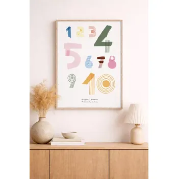 Plakát Paper Collective Foil Spaghetti Numbers