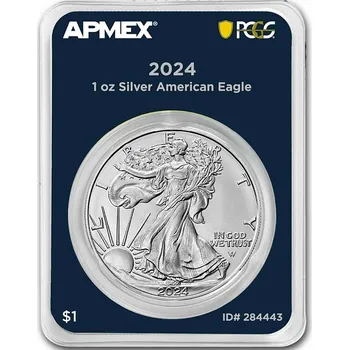 United States Mint American Eagle stříbrná mince 1oz 2024 APMEX MintDirect Premier PCGS