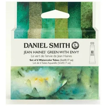 Vodová barva Sada akvarelových barev DS 6x5ml Jean Haines „Green With Envy“ set