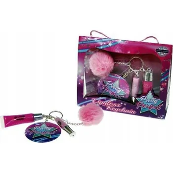 Sada Přívěsek Na Klíče: bambule, rtěnka 2ks, lesk na rty...