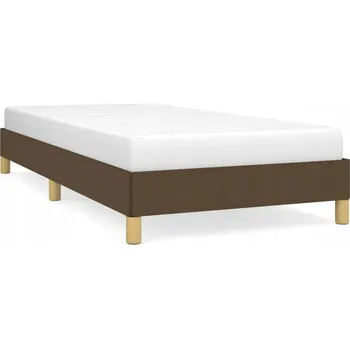 Postel Rám postele sametový, tmavě hnědá, 193 x 93 x 25 cm