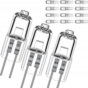 Žárovka 12x HALOGENOVÁ ŽÁROVKA G4 20W Teplá bílá 12V Křišťálově čistá