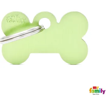 psí známka My Family Známka Basic Allu kost malá zelená
