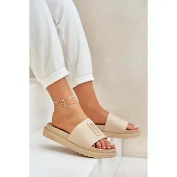 Dámská obuv Dámské pantofle Big Star – béžové Velikost: 36