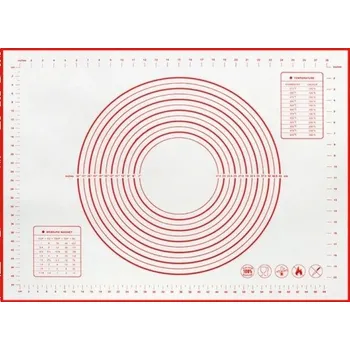 Váleček na těsto Silikonová pečicí podložka 50 x 70 cm Kuchyňská podložka na pečení hnětení těsta ochranu pracovní plochy opakované použití