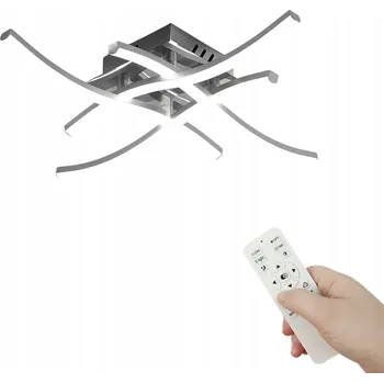 MODERNÍ STROPNÍ SVÍTIDLO 24W LUSTR LED CHROM S DÁLKOVÝM OVLADAČEM DO OBÝVACÍHO POKOJE