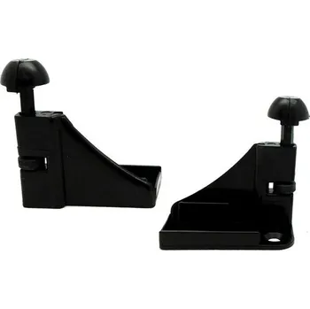 MICEL - 92138 - Sada háků na moskytiéru z nylonu, černá povrchová úprava, 2 kusy, 52,5 x 30 x 60 mm