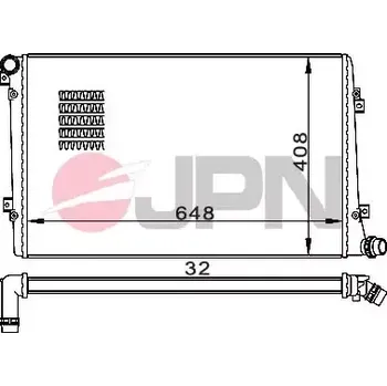 Motor automobilu JPN Chladič vody JPN 60C9063-JPN